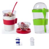 Yoghurt beker ontbijtbeker kunststof 420 ml Yoghurt beker ontbijtbeker kunststof 420 ml