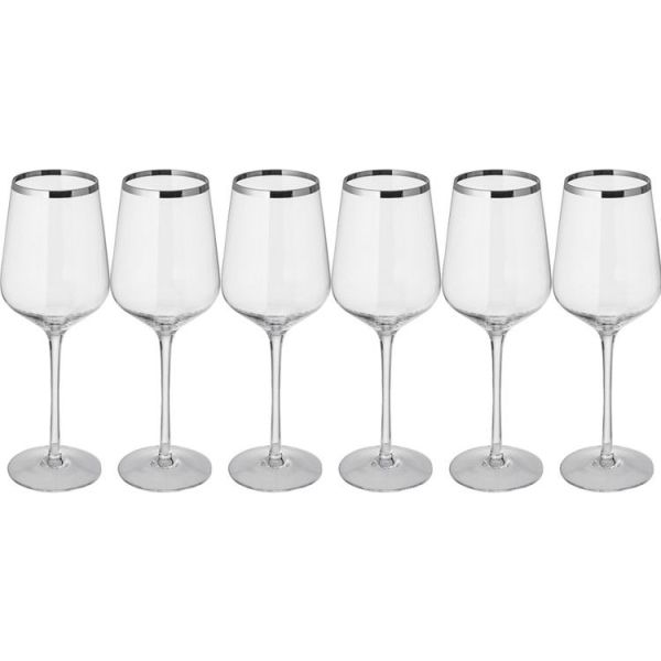 Witte wijnglazen set van 6 stuks mondgeblazen kristalglas