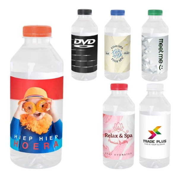 Water flesjes met gekleurde dop 330 ml