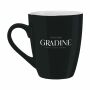 Zonia mok gekleurd keramiek 350 ml vaatwasmachinebestendig - zwart-wit
