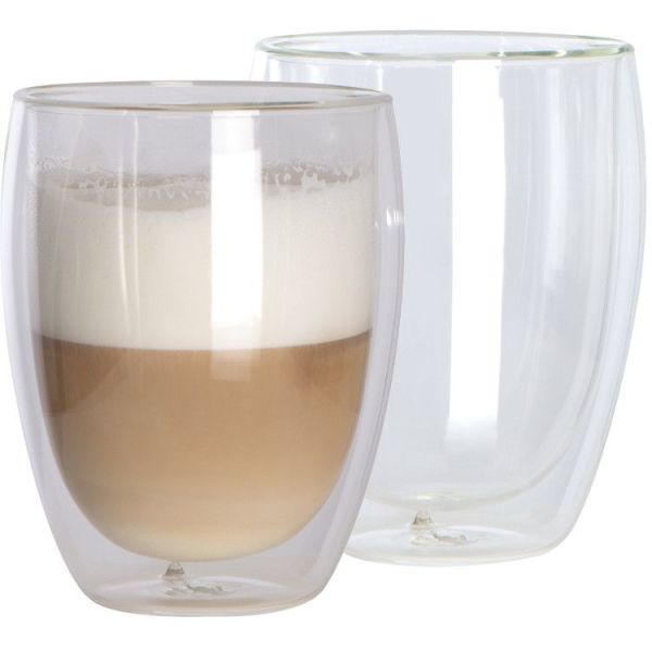 Cappuccino glazen, set van 2 dubbelwandig 200 ml