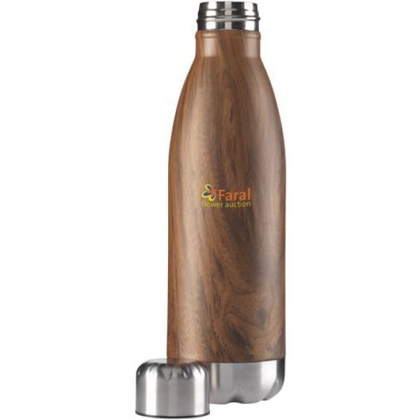 Topflask Wood met houtnerfmotief thermosfles 500 ml