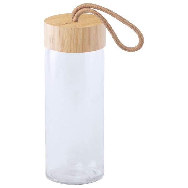 Binda sportlfes glas met bamboedeksel 420 ml