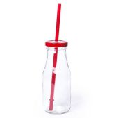 Albio drinkglas met rietje glas 320 ml Albio drinkglas met rietje glas 320 ml